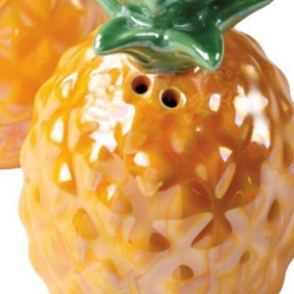 NWT Pineapple Salt Pepper Set Orange Green - Picture 2 of 4